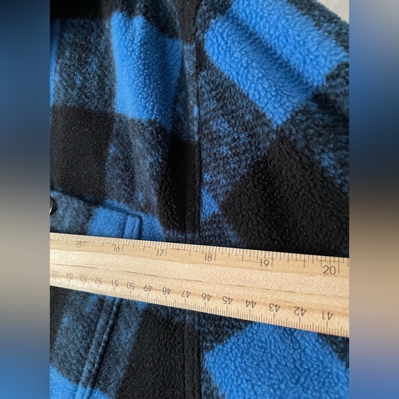 Trademark Brooklyn Cloth MFG Co. Mens Shirt Shacket XL Buffalo Plaid Blue Black - Picture 8 of 9